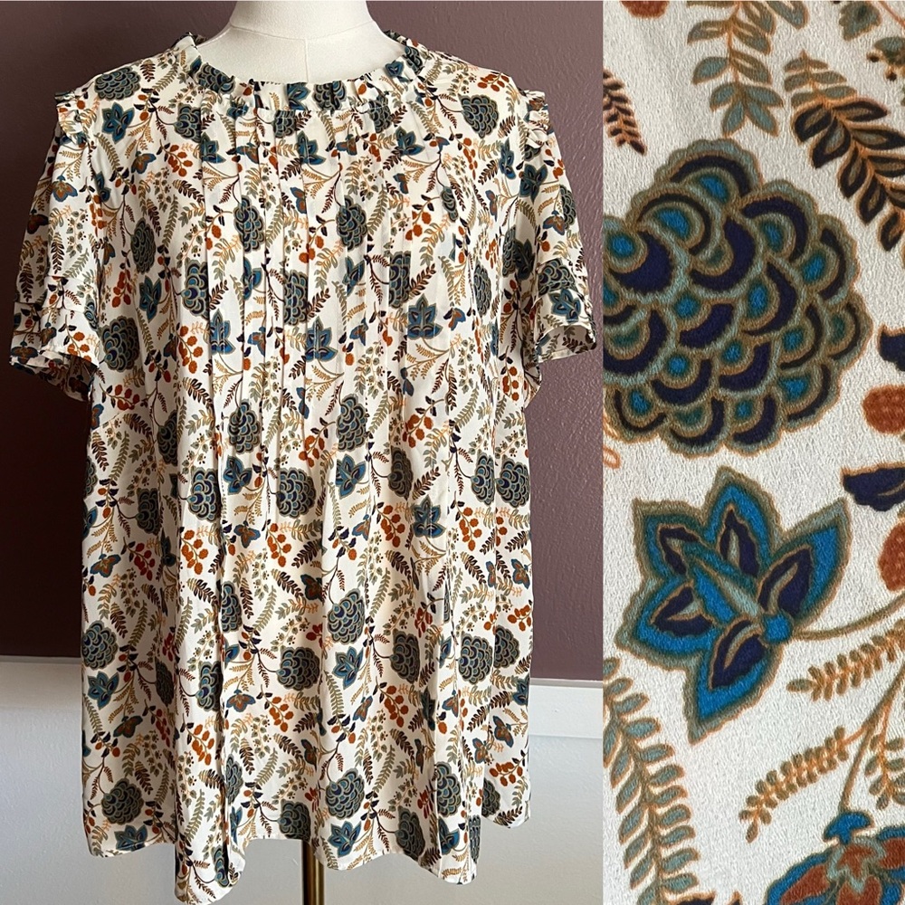 Rose and Olive Short Sleeve Top